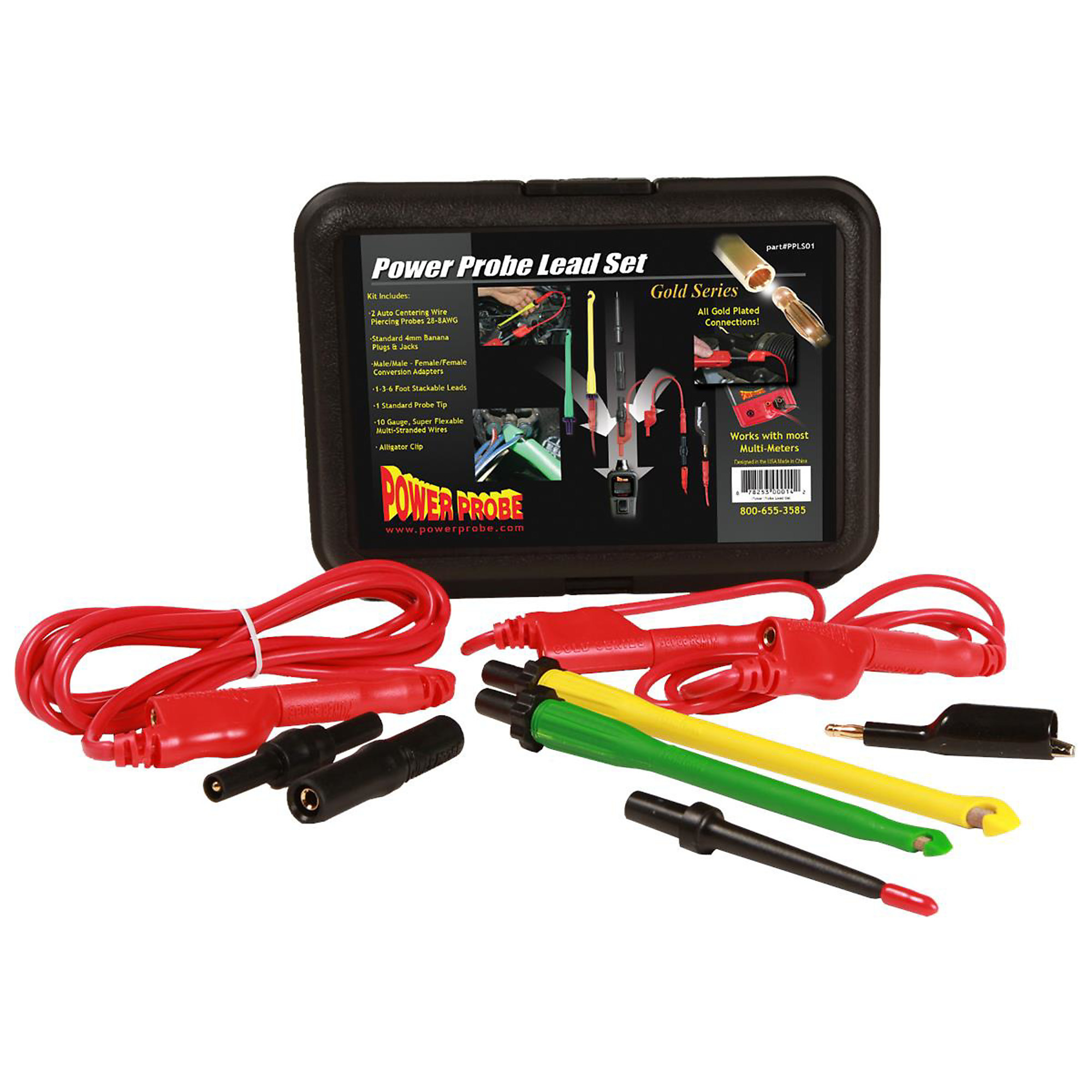 Power Probe Lead Set — 10in. Diameter, 8 Qt. Capacity, Metal Funnel with Screen, Model# PPRLS01